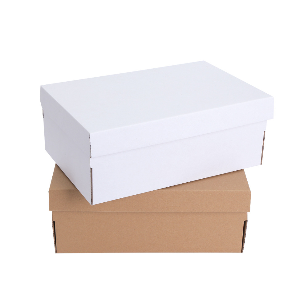 Corrugated cardboard shoe box