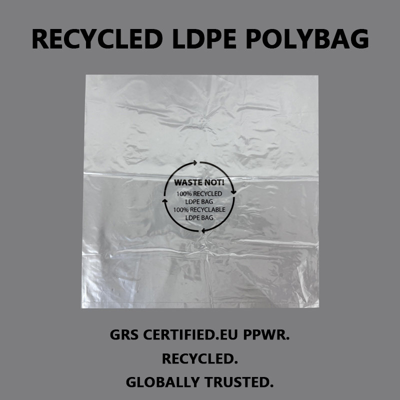 Custom Printed Recycled LDPE Polybag for Apparel Packaging