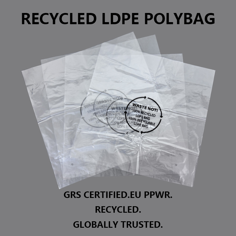 GRS Certified Recycled LDPE Packaging Bags