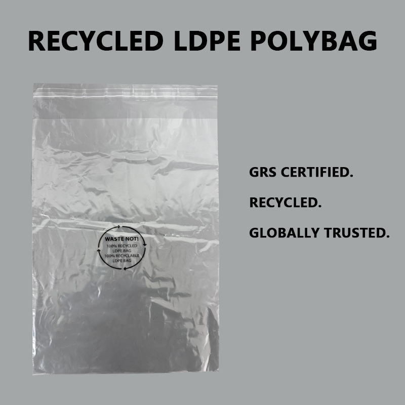 GRS Certified Recycled LDPE Poly Bags