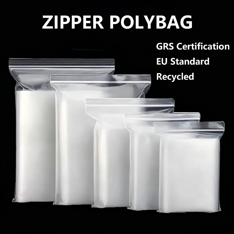 GRS Certified Recycled Zipper Poly Bags