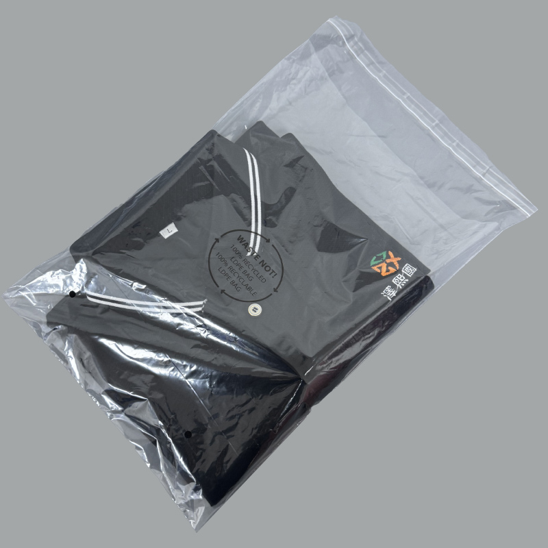 GRS recycled LDPE poly bag for sustainable packaging
