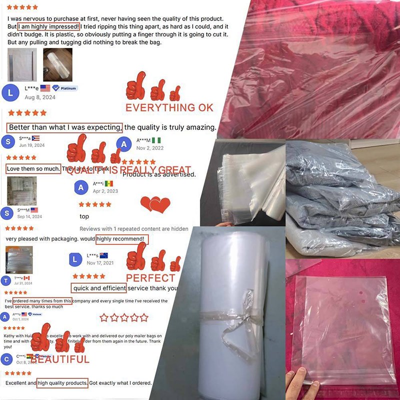Clear 100 percent recycled LDPE packaging bag for multiple applications