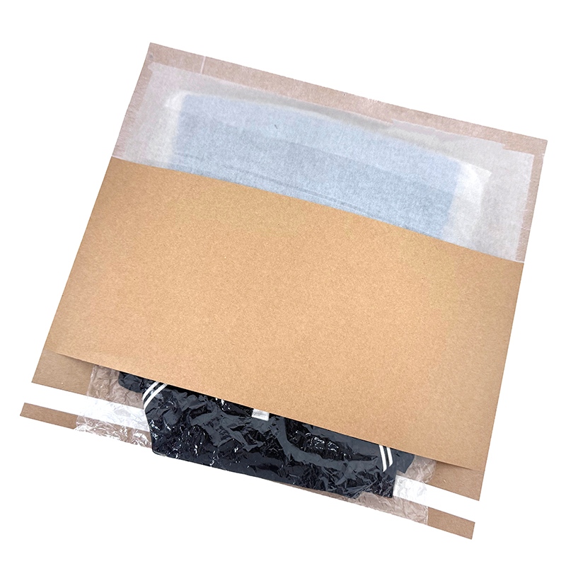 Recyclable paper shipping bag for e-commerce packaging