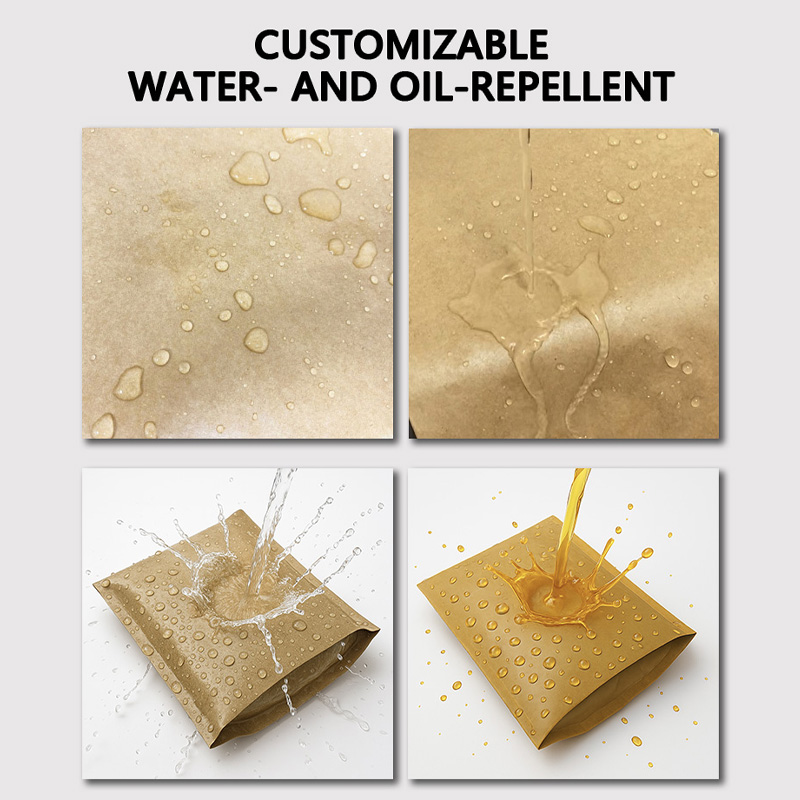 Custom kraft paper shipping bag with single self adhesive closure