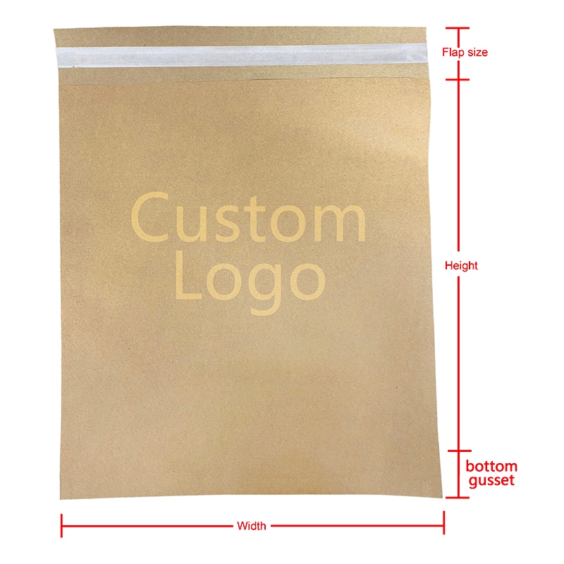 Kraft paper mailer featuring customizable double adhesive sealing strips