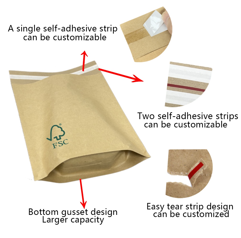 Kraft paper delivery bag